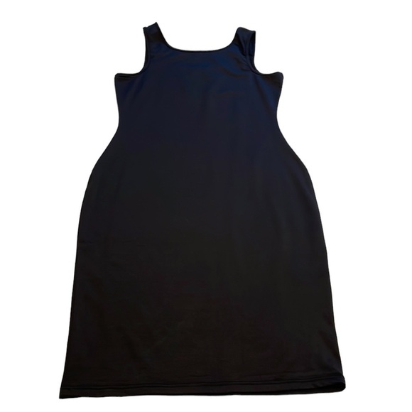 Black Body Con Tank Dress Sleeveless Mid Length - Size XL - Picture 3 of 13
